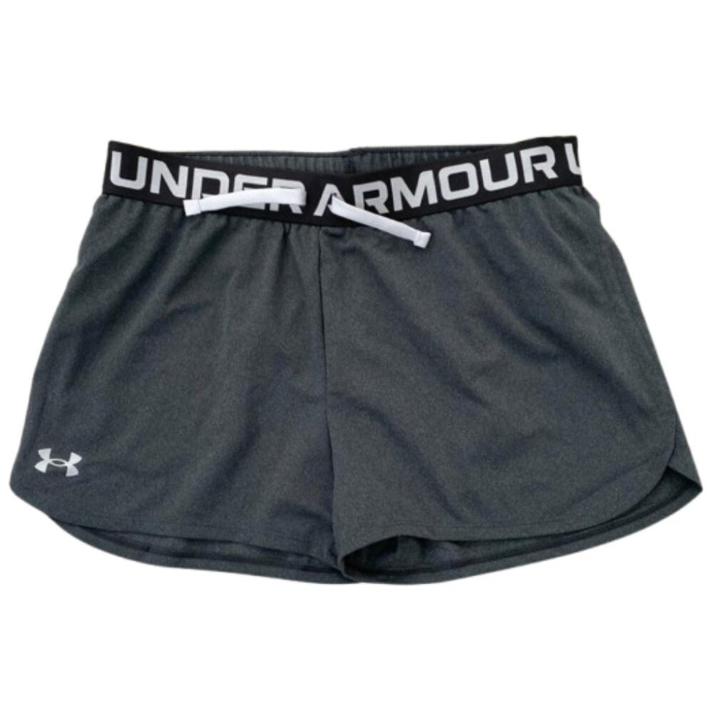 NWT Under Armour Heatgear Girl's Play Up Solid Shorts Color Steel Size Large - Picture 1 of 7